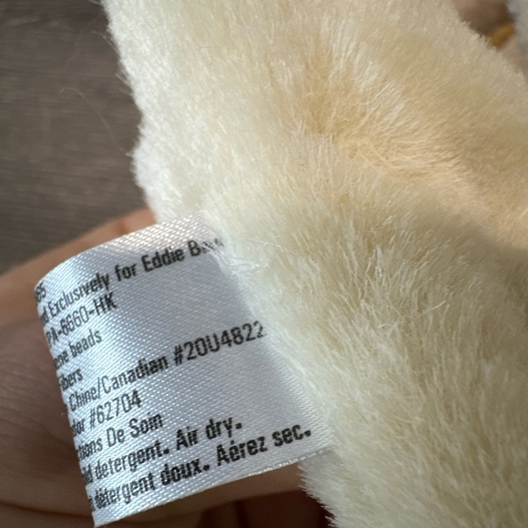 Eddie Bauer Teddy Bears Stuffed Animal Plush Laying Down  8” Beige Brown 1998 - Picture 6 of 9